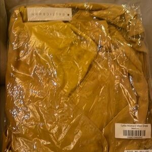 Lydia Mustard Maxi Dress - Medium